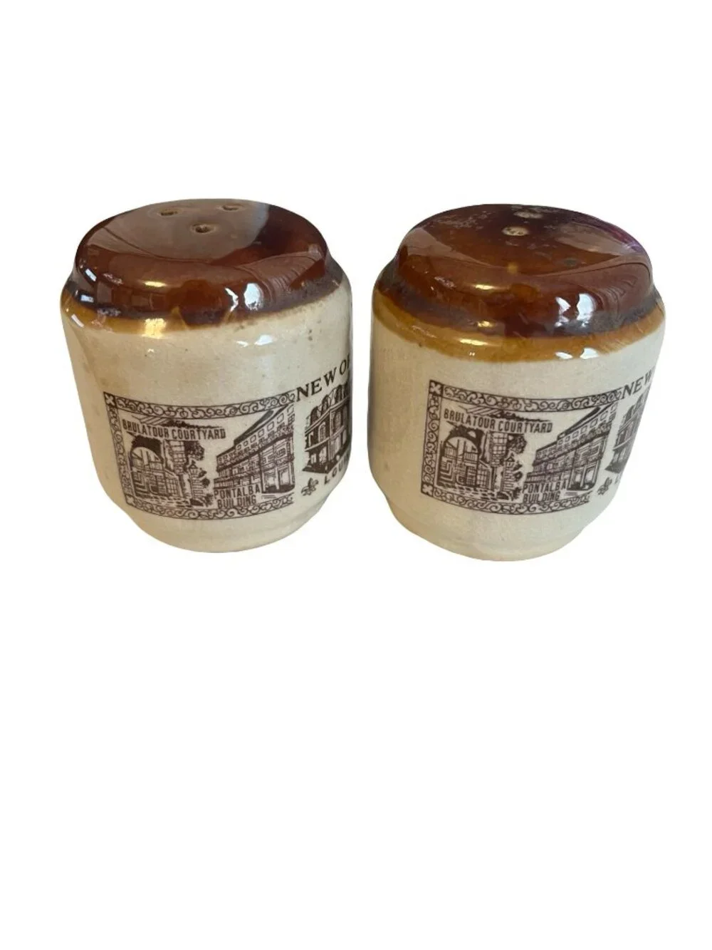 Vintage New Orleans Salt and Pepper Shakers French Market Bourbon Street Louisia